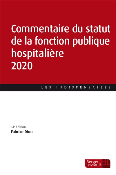 Commentaire du statut de la fonction publique hospitalière 2020