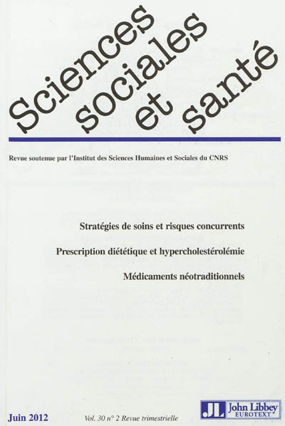 Sciences sociales et santé, n° 30-2