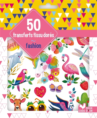 50 transferts tissu dorés fashion