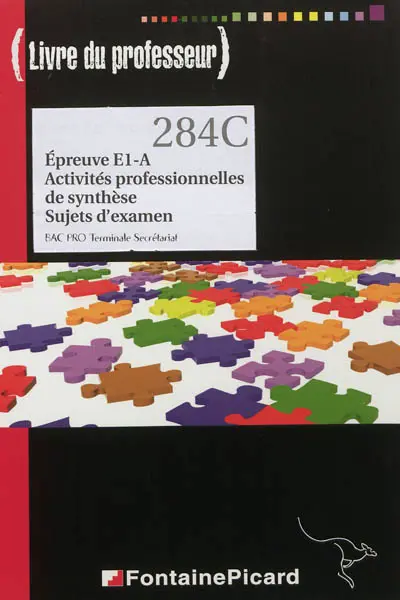 Epreuve E1-A, activités professionnelles de synthèse, sujets d'examen, bac pro terminale secrétariat : livre du professeur