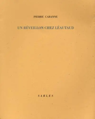 Un réveillon chez Léautaud