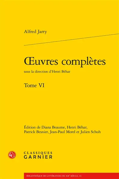Oeuvres complètes. Vol. 6