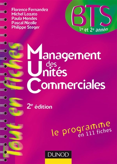 Management des unités commerciales : le programme en 111 fiches