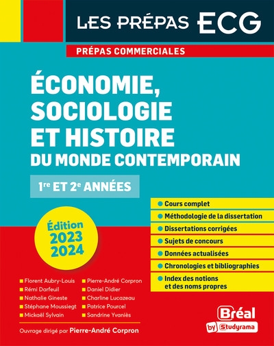 Economie, sociologie et histoire du monde contemporain : prépas commerciales 1re et 2e années : 2023-2024