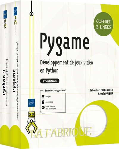 Pygame : développement de jeux vidéo en Python : coffret 2 livres