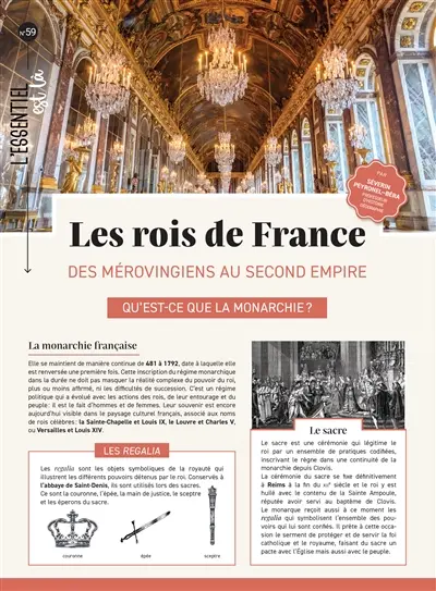 Les rois de France : des mérovingiens au Second Empire