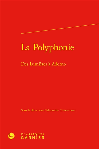 La polyphonie : des Lumières à Adorno