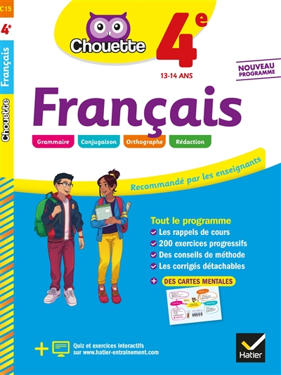 Français 4e, 13-14 ans : nouveau programme