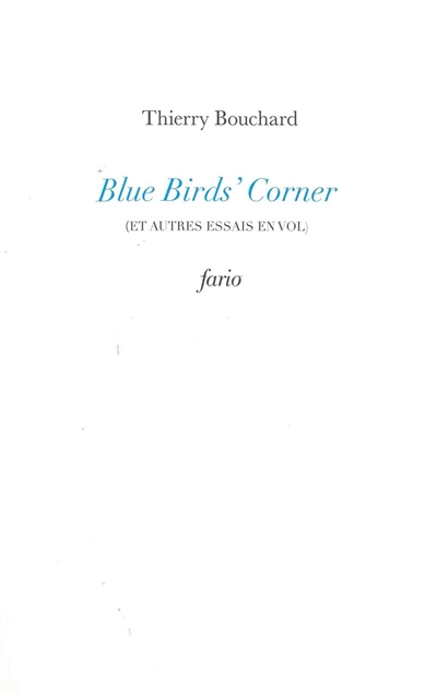 Blue bird's corner : et autres essais en vol