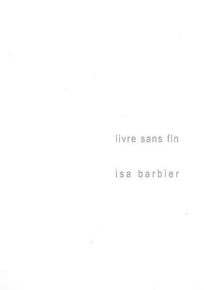 Livre sans fin. Vol. 2. Barque
