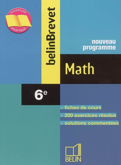 Math 6e : nouveau programme