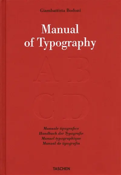 Manual of typography. Manuale tipografico. Manuel typographique