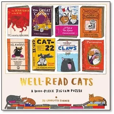 Well-Read Cats A 1000-piece jigsaw puzzle, reimagining eight literary classics with a unique feline spin