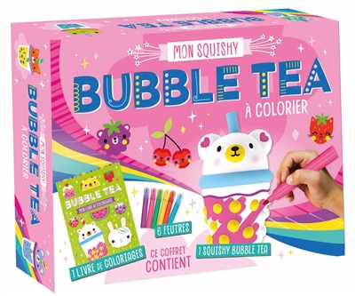 bubble tea : mon squishy à colorier