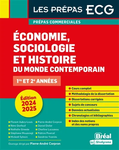 Economie, sociologie et histoire du monde contemporain : prépas commerciales 1re et 2e années