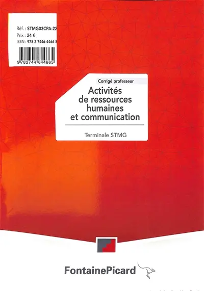 Activités de ressources humaines et communication terminale STMG : corrigé professeur