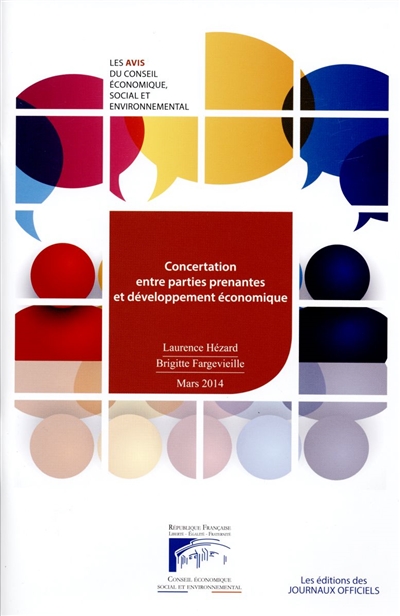 Concertation entre parties prenantes et développement économique : mandature 2010-2015, séance du 25 mars 2014