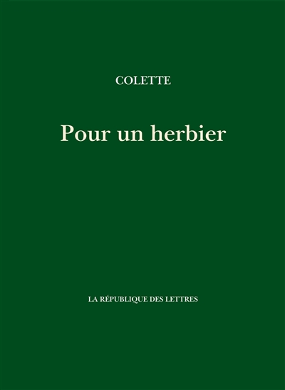 Pour un herbier