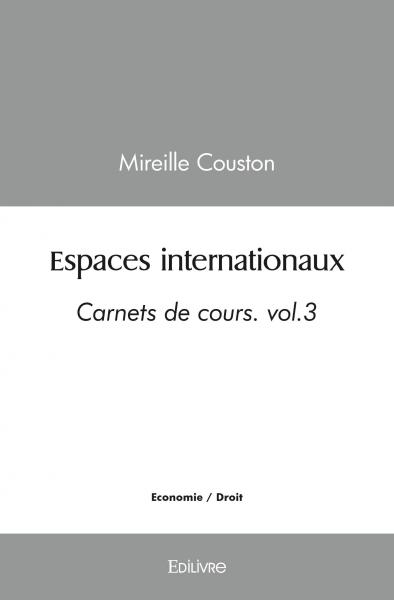 Espaces internationaux : Carnets de cours Volume 3