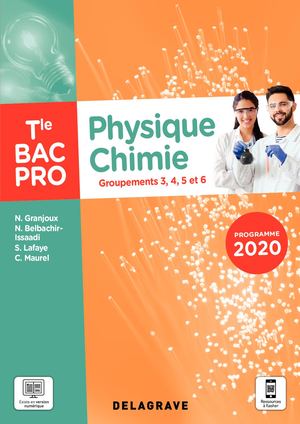 Physique chimie terminale bac pro : groupements 3, 4, 5, 6 : programme 2020