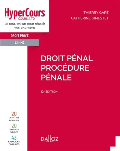 Droit pénal, procédure pénale 2021