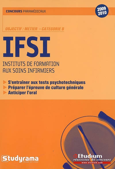 IFSI, instituts de formation aux soins infirmiers : objectif métier, catégorie B