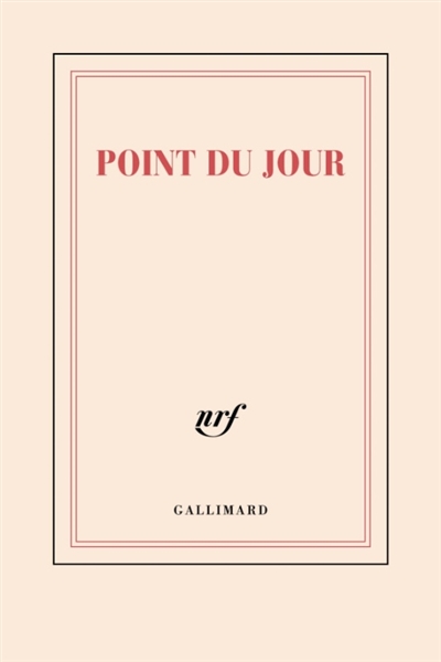 Point du jour : carnet de...
