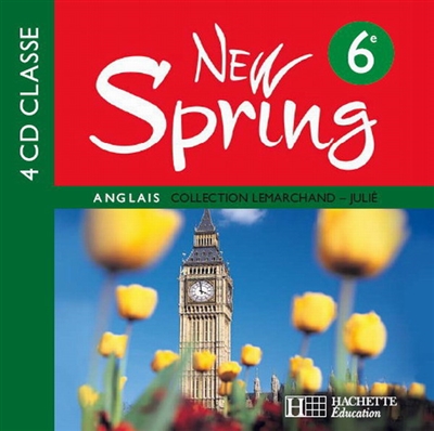 New Spring anglais 6e LV1 : 4 CD audio classe