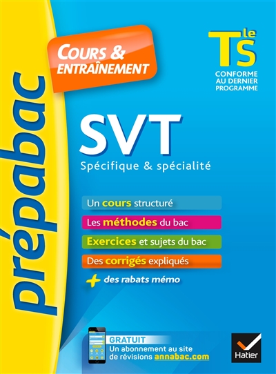 SVT, terminale S : spécifique et spécialité : cours et entraînement