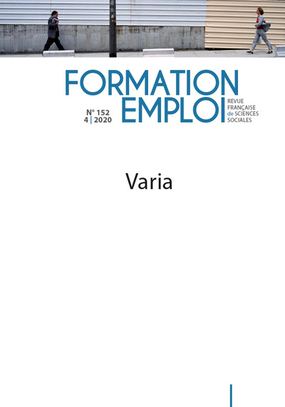 Formation emploi, n° 152. Varia