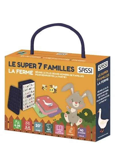 Le super 7 familles : la ferme : réunis le plus grand nombre de familles pour remporter la partie !