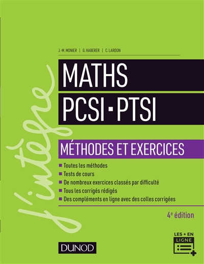 Maths PCSI, PTSI : méthodes et exercices