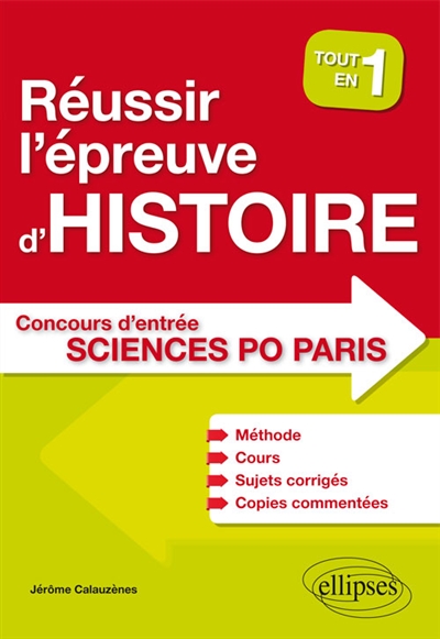 Tout en un pour réussir l'épreuve d'histoire au concours d'entrée Sciences-Po Paris