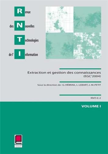 Revue des nouvelles technologies de l'information, n° E-2. Extraction et gestion des connaissances