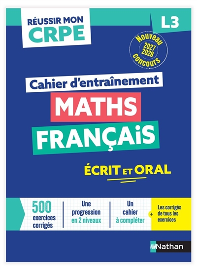 Maths, français : cahier...