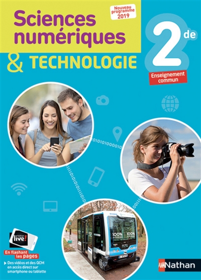 Sciences numériques & technologie 2de, enseignement commun : nouveau programme 2019