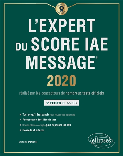 L'expert du Score IAE Message : 2020 : 9 tests blancs