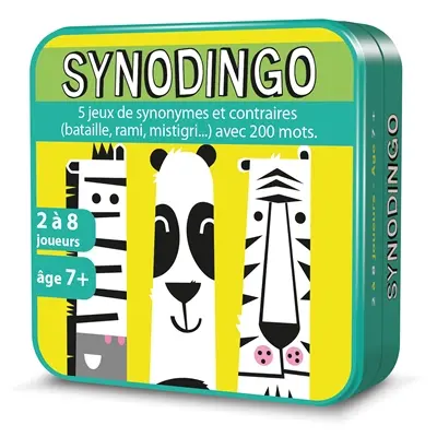 Synodingo CE1 CE2 : 5 jeux de synonymes et contraires (bataille, rami, mistrigri...) avec 200 mots