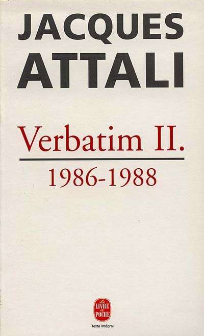Verbatim. Vol. 2. Chronique des années 1986-1988