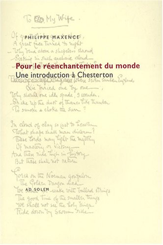 Pour le réenchantement du monde : une introduction à Chesterton