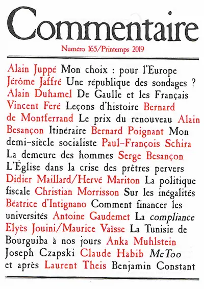 Commentaire, n° 165