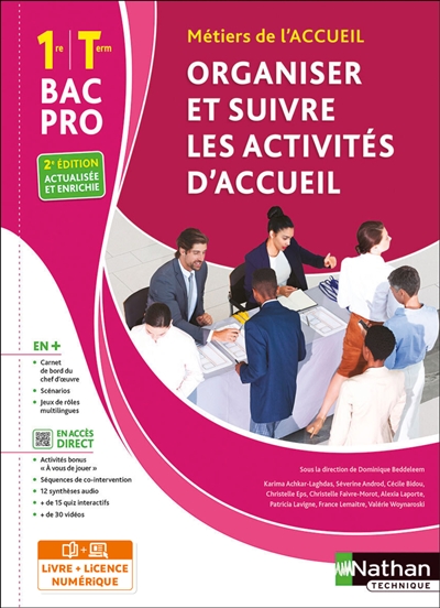 Métiers de l'accueil 1re,...