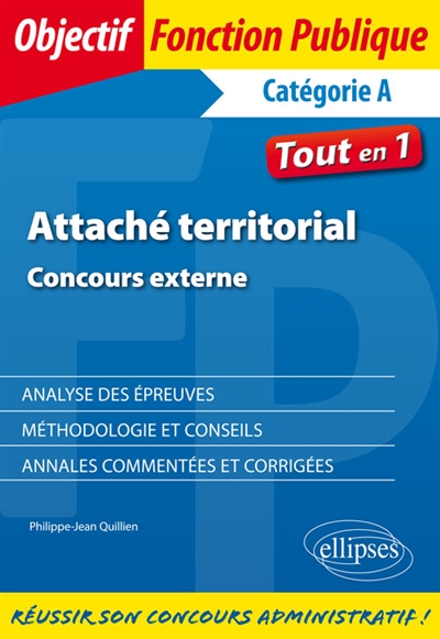 Attaché territorial : concours externe : catégorie A, tout en 1