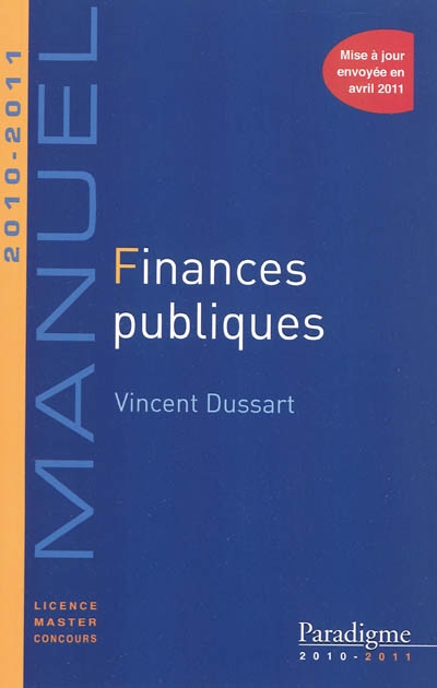 Finances publiques : 2010-2011