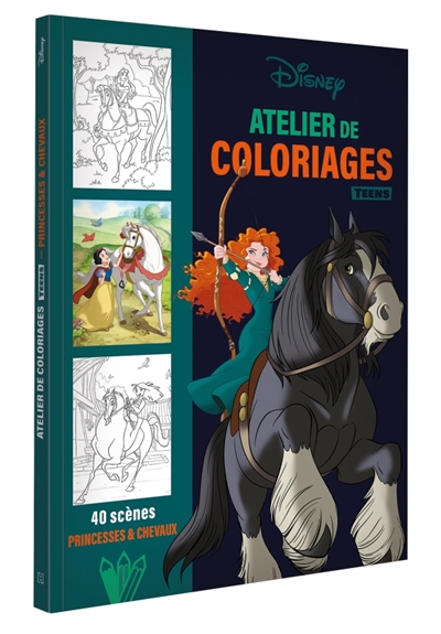 ATELIER DE COLORIAGES DISNEY TEENS-Princesses et chevaux