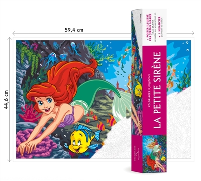 Coloriage mystère Disney : Poster La Petite Sirène : Colorie les chiffres et découvre l'image