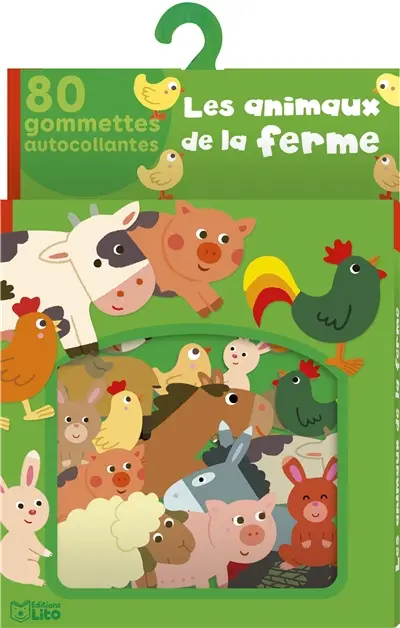 Les animaux de la ferme : 80 gommettes autocollantes