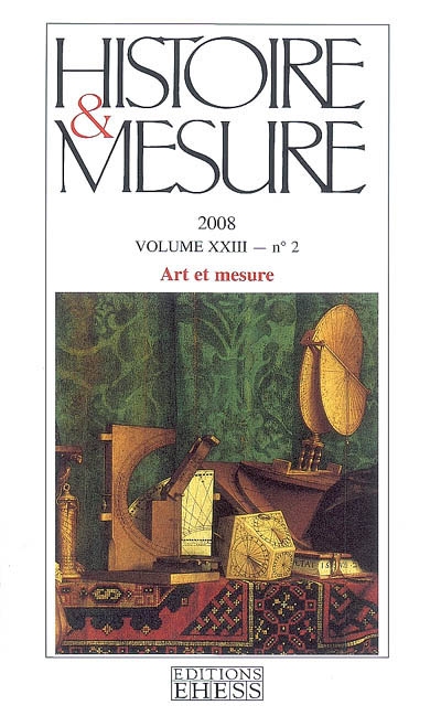 Histoire & mesure, n° 23-2. Art et mesure