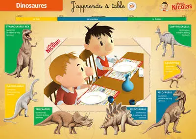 J'apprends à table : le Petit Nicolas. Vol. 10. Dinosaures
