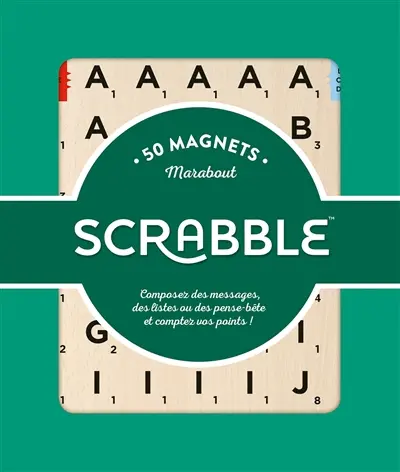 50 magnets scrabble : composez des messages, des listes ou des pense-bêtes et comptez vos points !